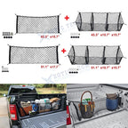 Nylon Truck Bed Divider Cargo Storage Net Organizer Combo Kit for Ford F-150 (2015–2023)