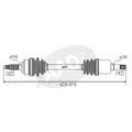LH CV Shaft 1.5L B5 BF for Kia Mentor (1997-2000)