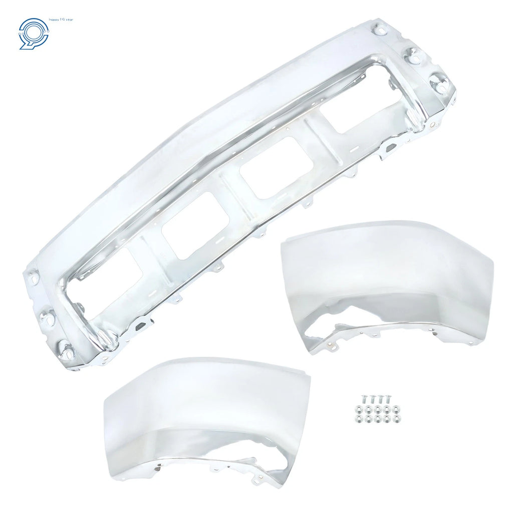 Chrome Split Front Bumper for Chevy Silverado 1500 (2014–2015)