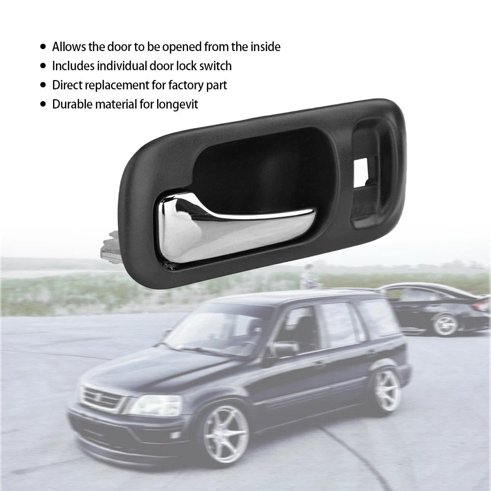 Inside Front Door Handle for Honda CR-V (1997–2001) Dark Gray Chrome