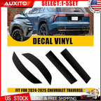 Set of 4 Smoked Reflector Precut Vinyl Overlays for Chevy Traverse (2024–2025)