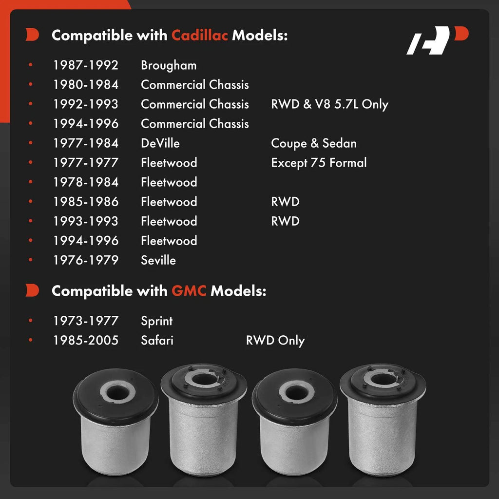 4x Front Lower Control Arm Bushing for Buick Regal (1973-1977)