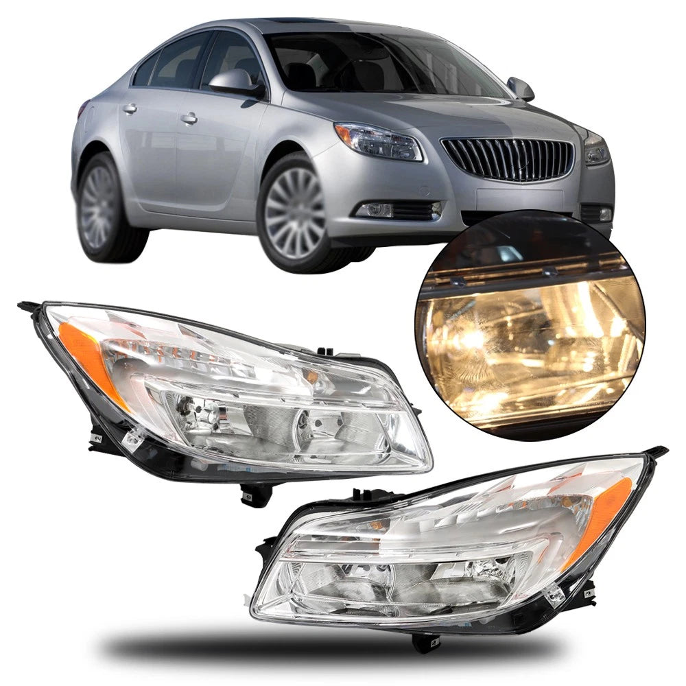 Headlight Assembly for Buick Regal (2011–2013) Driver & Passenger Halogen