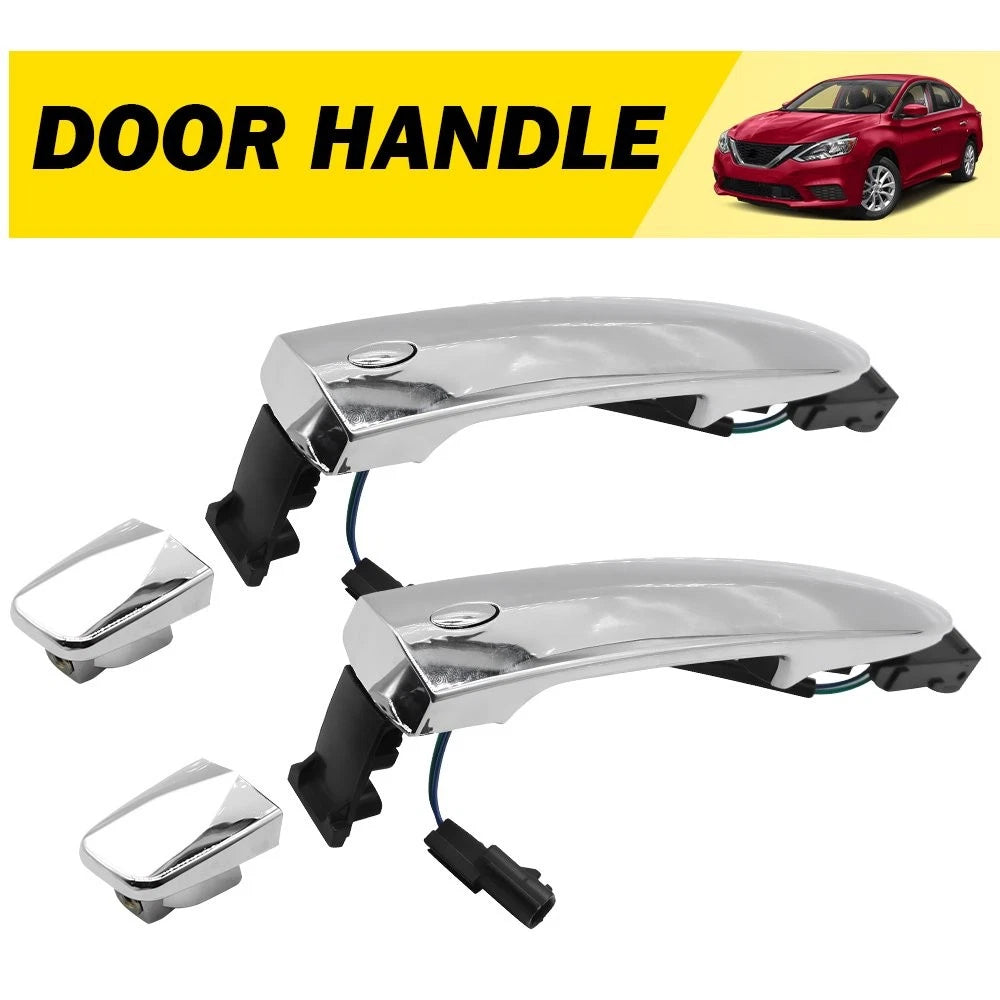 Set of 2 Rear Left Right Door Handles for Nissan Maxima Murano Sentra (2009–2019)