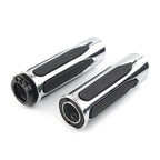 Chrome Handlebar Hand Grips for Harley Touring Road Electra Glide Softail (N/A)