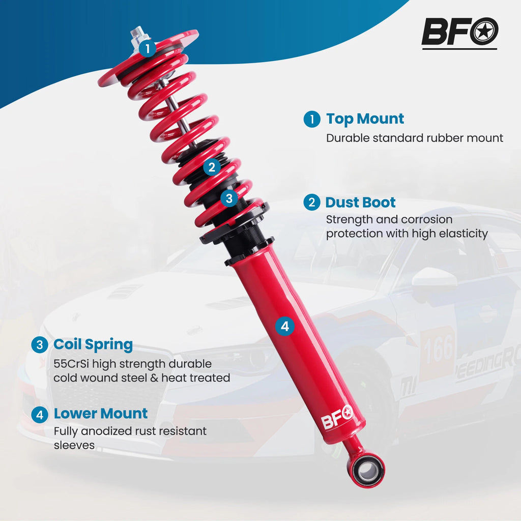 BFO Coilovers Suspension Kit for Nissan Skyline R33 (1993–1998) Adj. Height