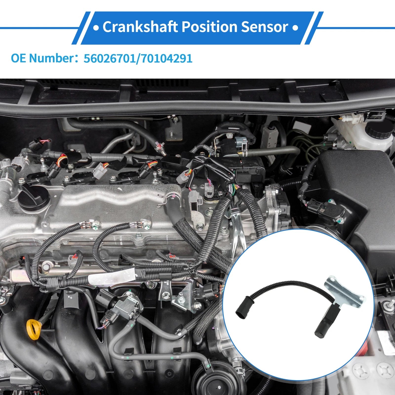 Crankshaft Position Sensor for Dodge B150 3.9L 5.2L (1990–1993) No. 56026701