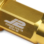 20Pcs J2 7075 Forged Aluminum M12x1.5 Open-End Lug Nut Set w/Adapter Gold for
