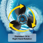 Propeller 14 1/4 x 21 for Mercury 130-300HP (15 Spline, 48-832832A45, RH)