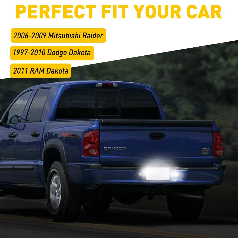 2X Full LED License Plate Light Kit for Dodge Dakota (1997–2011)