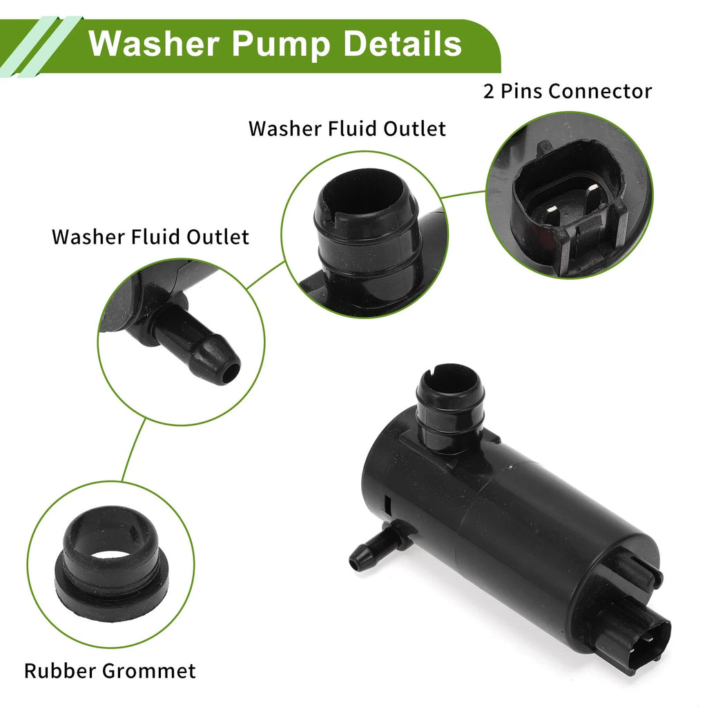 Windshield Washer Pump w/Grommet for Jeep (No. 5103453AA)