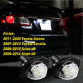 Full LED License Plate Lights for Toyota Sienna (2011–2020) & Corolla (2009–2013)