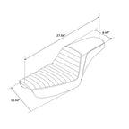 Rider Driver Passenger Seat for Harley Dyna Low Rider FXDL (1996–2003)