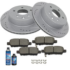 Rear Disc Brake Rotors & Ceramic Brake Pads Kit for Infiniti G35 & Nissan 350Z (2003–2008)