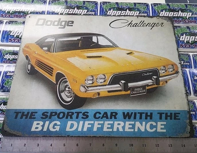 Mopar Challenger Hemi Vintage Replica Tin Metal Sign