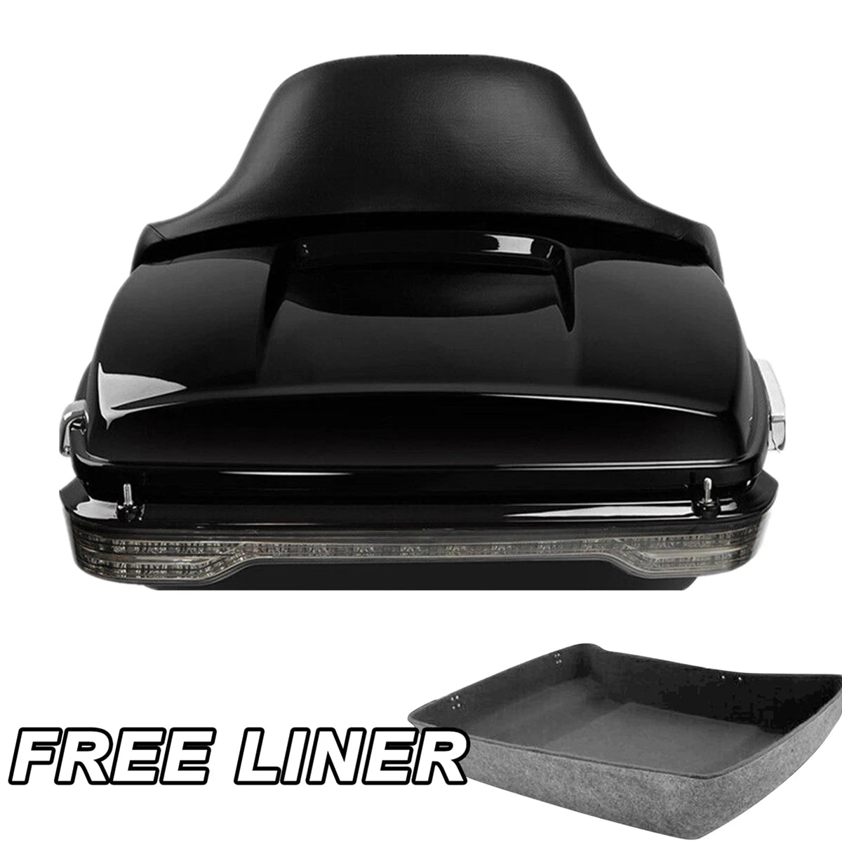 LED Chopped Trunk Backrest Pad for Harley Touring FLHT FLHX (2014–2026)