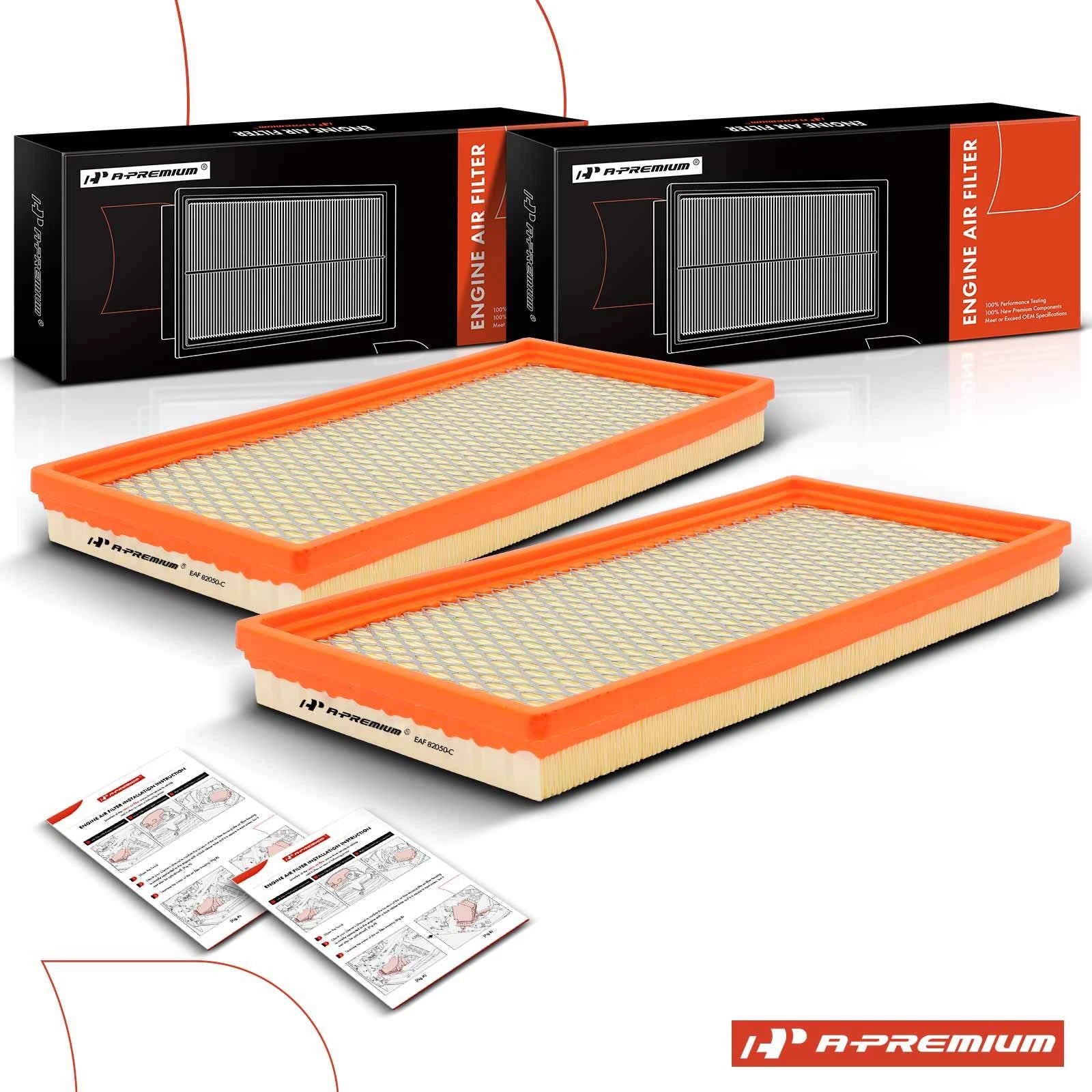 2X Engine Air Filter for Jeep Wrangler TJ (1997–2006) Flexible Panel