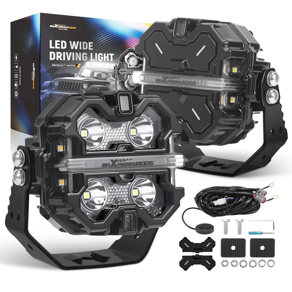 3.5" LED Pod Lights for Off Road Vehicles (RGB, Spot Beam)