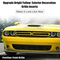 Front Grill Mesh Grille Inserts for Dodge Challenger 2015-2022 Yellow
