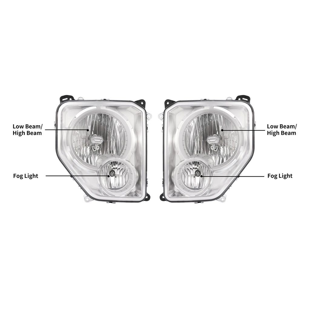 Halogen Headlight Set with Fog Light for Jeep Liberty (2008-2012)