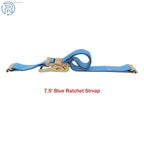 E Track Wheel Chock System with 7.5' Ratchet Tie Down Straps