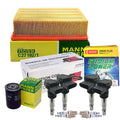 Tune Up Kit: 4 Iridium Power Spark Plugs & 4 Mann Filters for L4