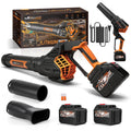 Cordless Leaf Blower 650CFM/180MPH for Garden Outdoor (2x 4.5Ah Battery)