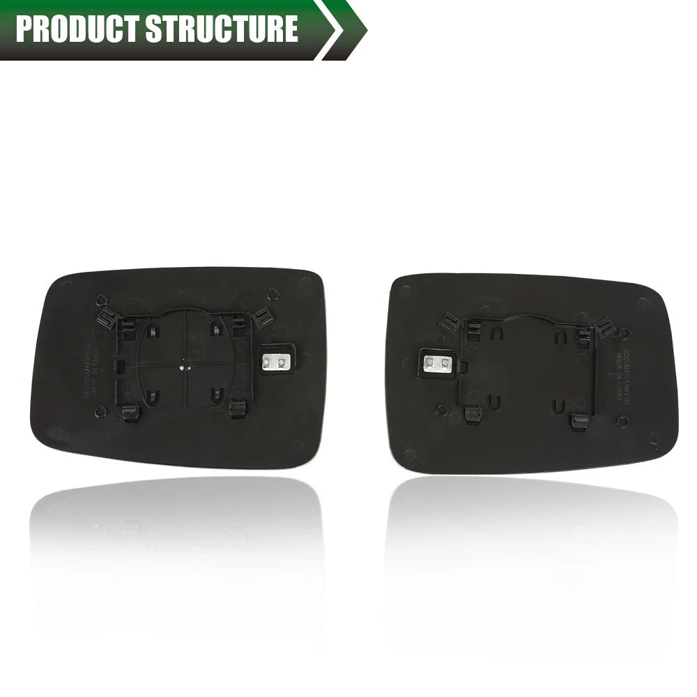 Set of 2 Power Heated Mirror Glass for Dodge Ram 1500 2500