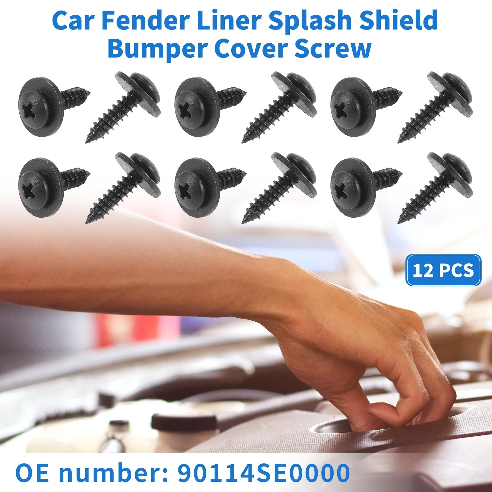 12 Pcs Fender Liner Splash Shield Bumper Cover Screw for Honda Accord (2006–2007)