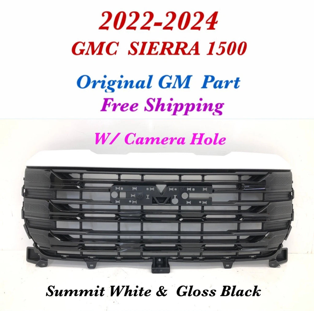 Front Upper Grille for GMC Sierra 1500 (2022–2024) #53, Summit White