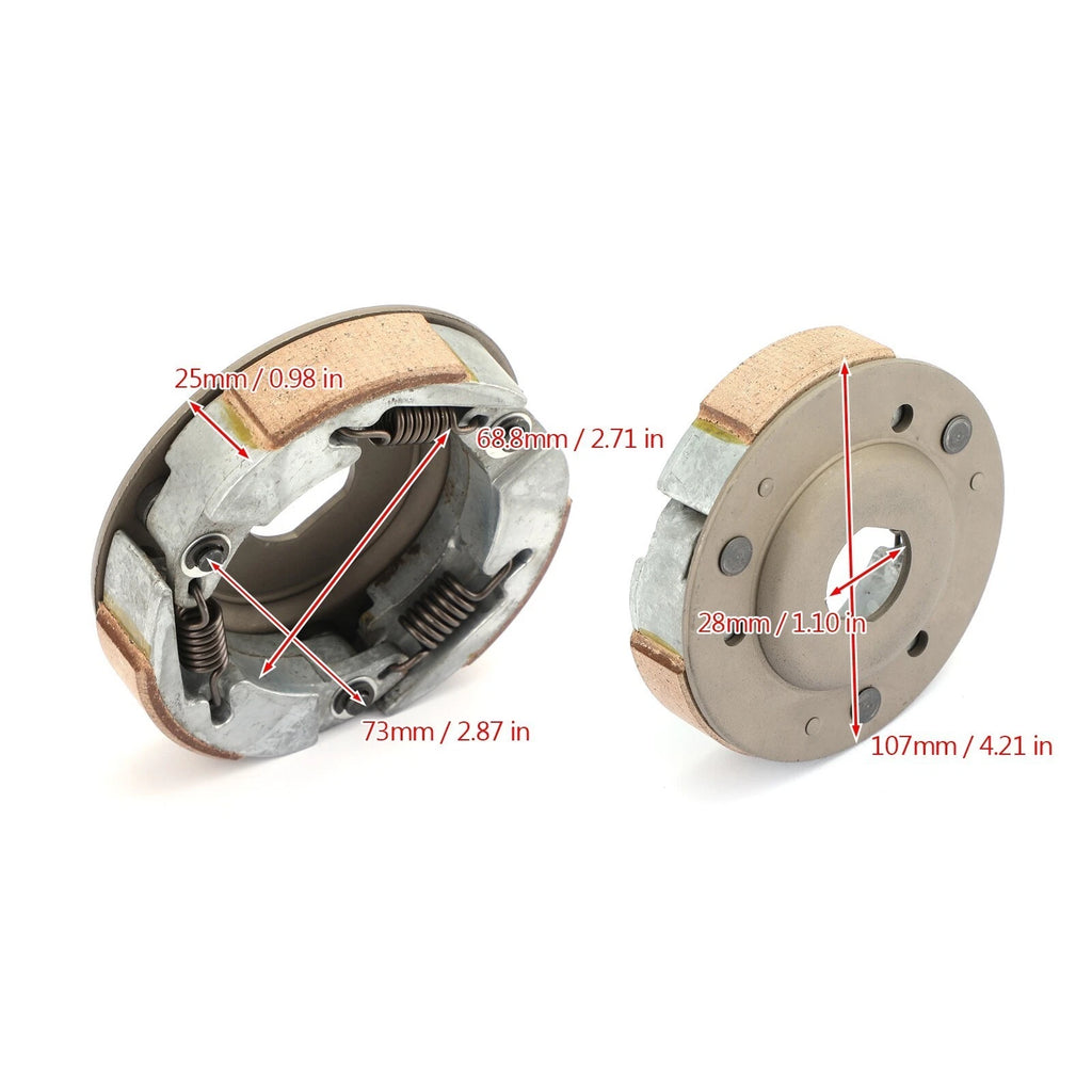 Complete Clutch Shoes Weight Set & Spring for Kawasaki KSF90 KFX90 (2007–2020)