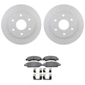 Set of 2 Bosch QuietCast Front Rotors & Akebono ProACT Pads for Sierra 1500