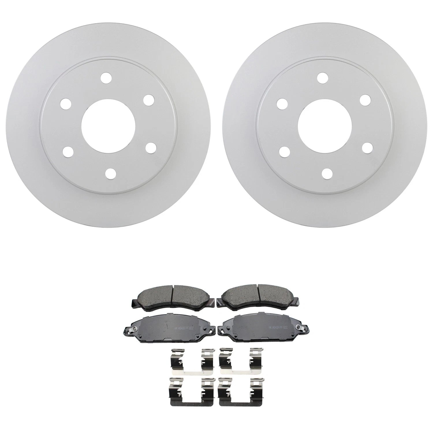 Set of 2 Bosch QuietCast Front Rotors & Akebono ProACT Pads for Sierra 1500
