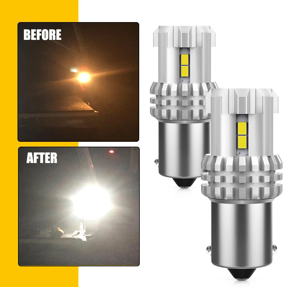 2X LED White Backup Reverse Light Bulbs for AUXITO 1156 7506 (6000K)