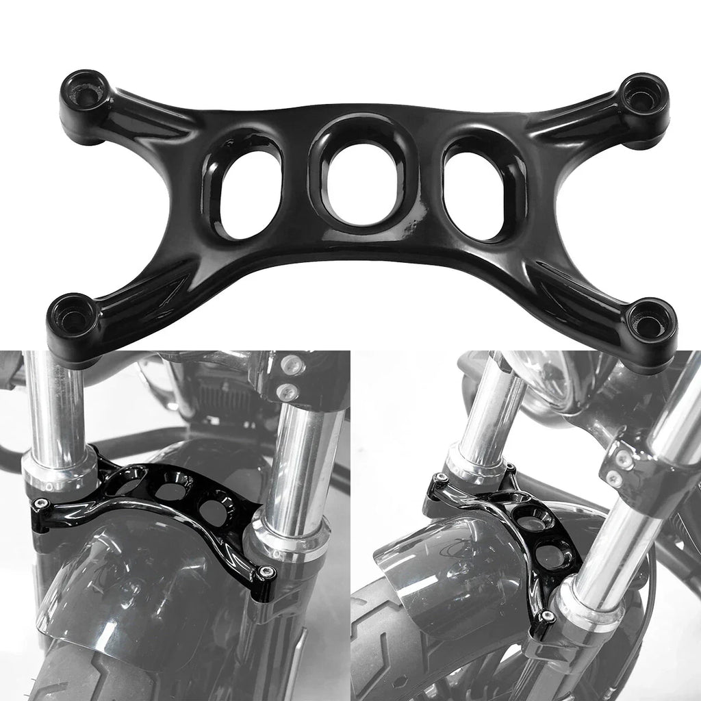 Front Fender Brace Forks for Harley Forty Eight XL1200X (2016-2022) Black