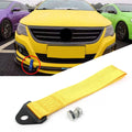 Racing Car Towing Strap Belt Hook for Universal Rear/Front Bumper - Yellow