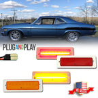 Set of 4 LED Bumper Side Marker Lights for Chevy Nova (1970–1974)