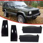4X Smoke Front Signal and Side Marker Lights for Jeep Cherokee (1984–1996)
