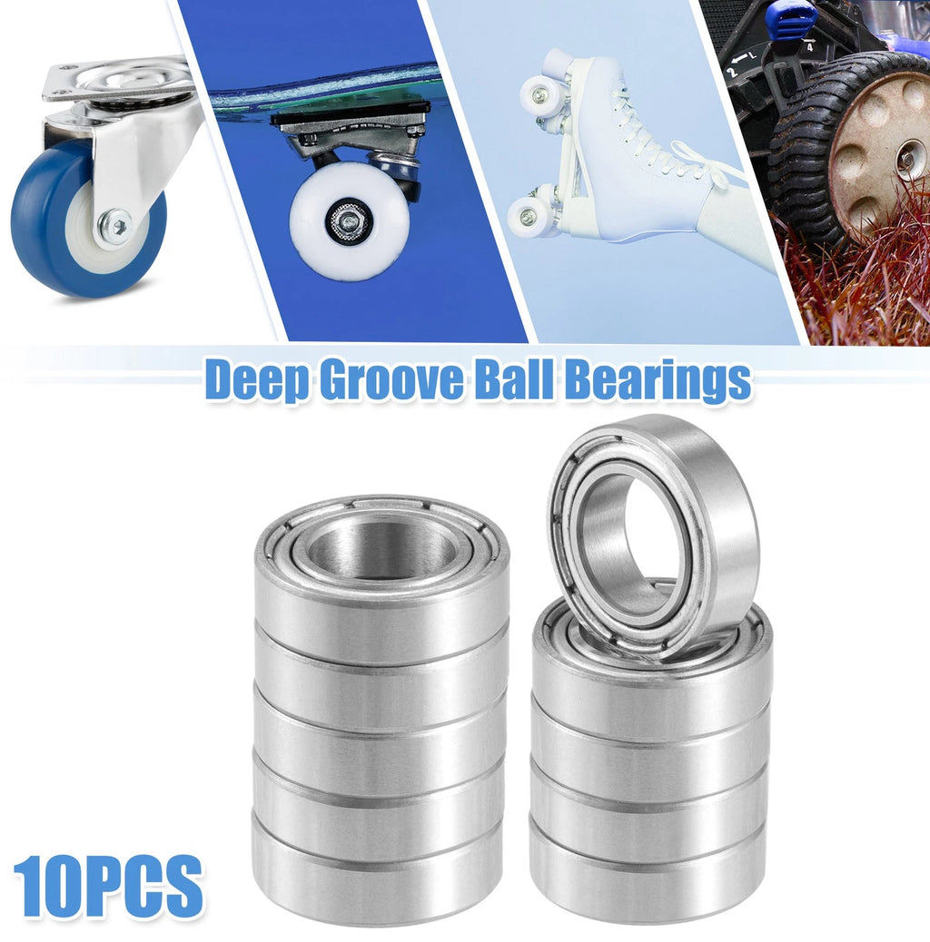10 Pcs MR148ZZ Double Metal Shield Ball Bearings for Cars (8x14x4mm)