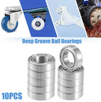 10 Pcs MR148ZZ Double Metal Shield Ball Bearings for Cars (8x14x4mm)