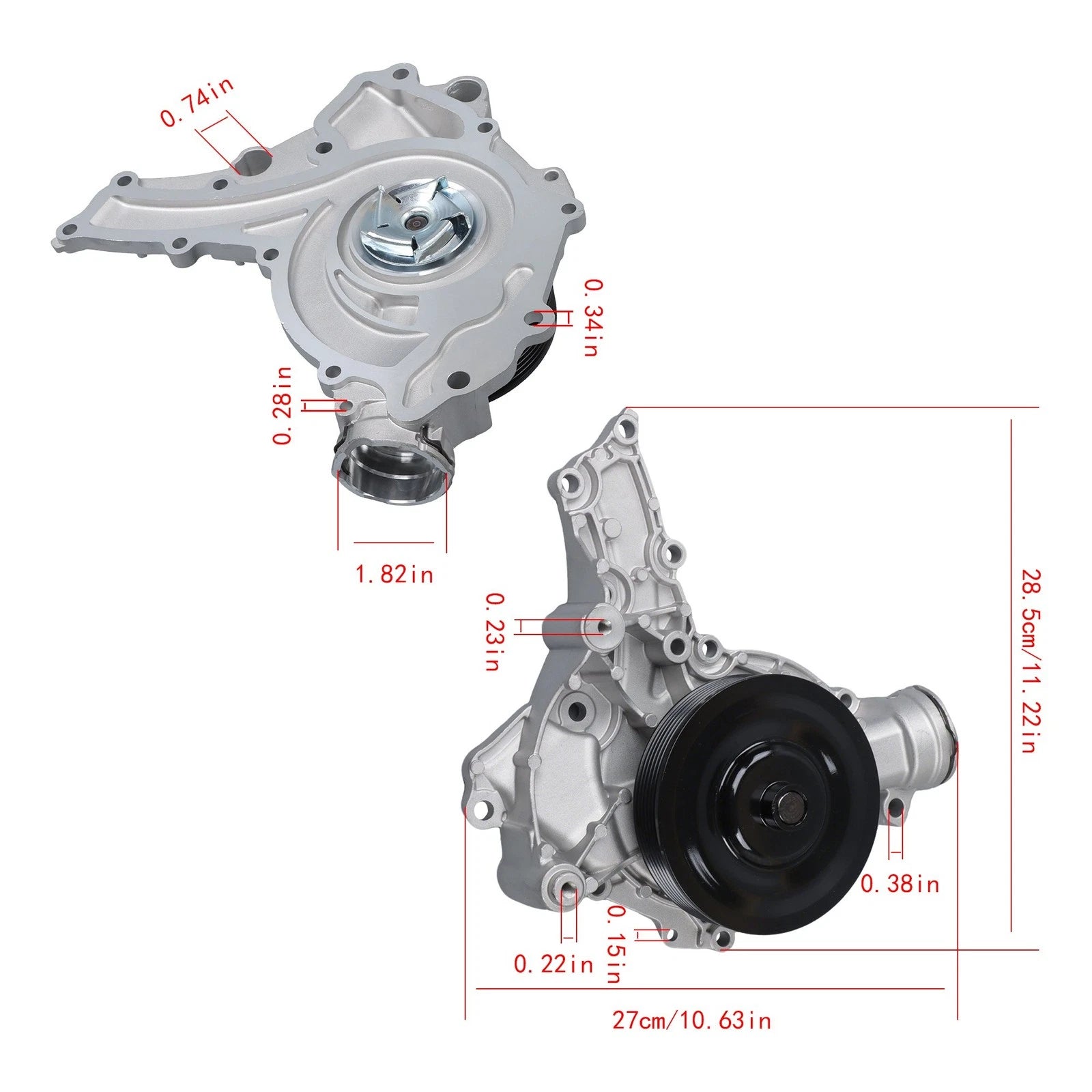 Engine Water Pump for Mercedes-Benz C230 C280 C300 C350 CLK350 E280 ML350 (2000–2010)