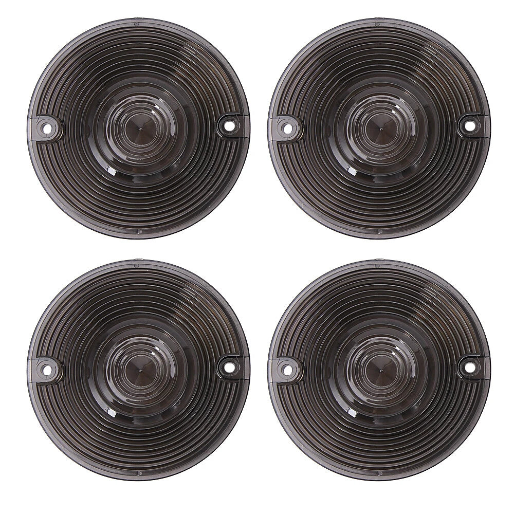 Set of 4 Smoked Lens Turn Signal Light Covers for Harley Touring