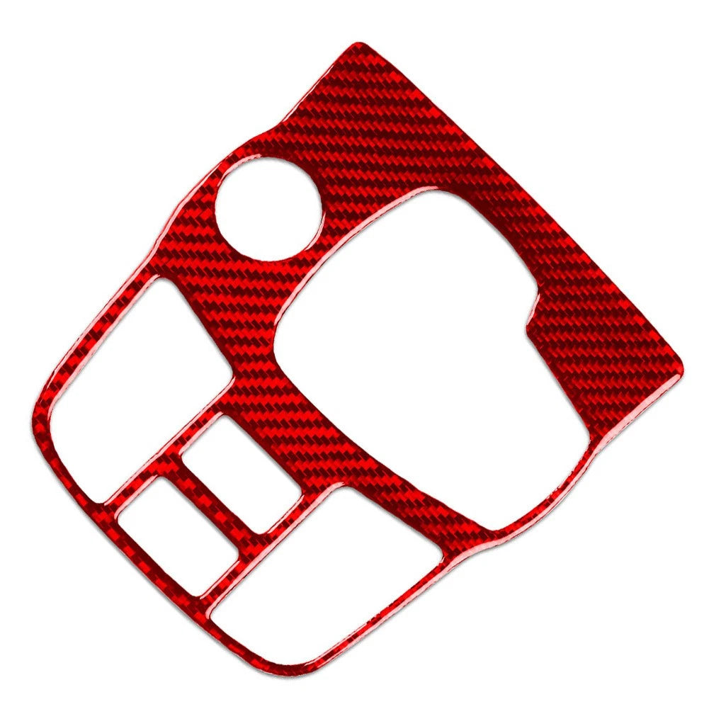 Gear Shift Panel Cover Trim for Jaguar F-Type (2013–2024) Carbon Fiber Red