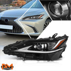 LED Projector Headlight for Lexus ES300H ES350 (2019–2021) - Driver Side, Black