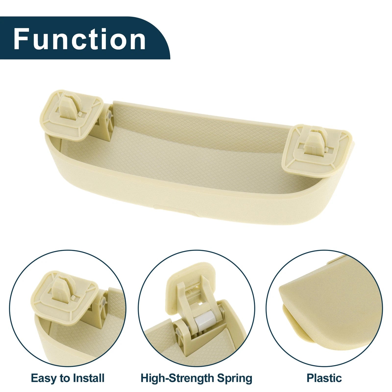 Sunglasses Case for Audi A3 (2013–2024) Eyeglasses Holder Storage Box Beige