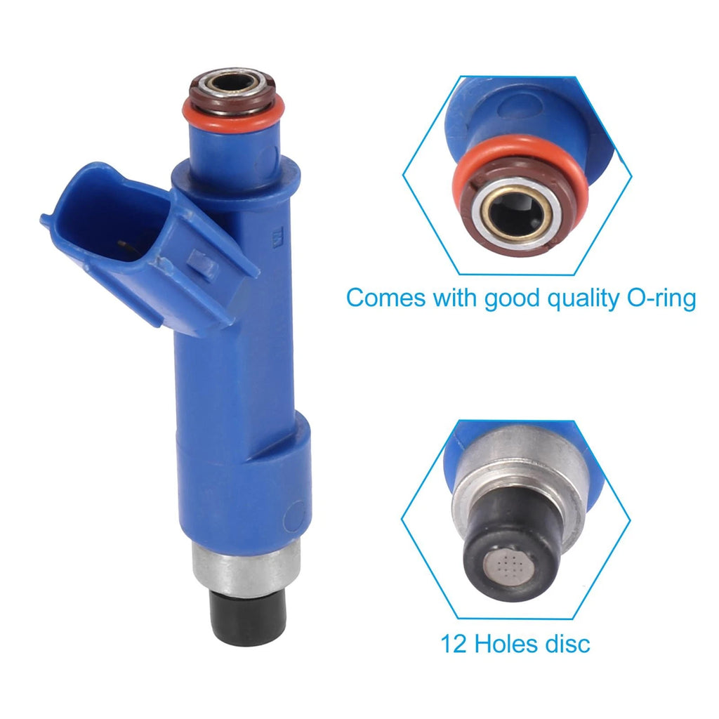 Set of 4 Fuel Injectors 23209-22080 for Toyota Corolla (2004–2008) & Pontiac Vibe 1.8L