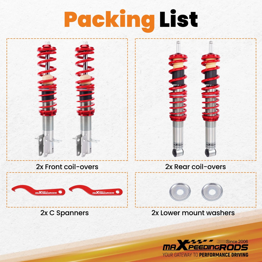 Coilover Suspension Lowering Kit for VW Rabbit Golf MK1 (1975-1984)