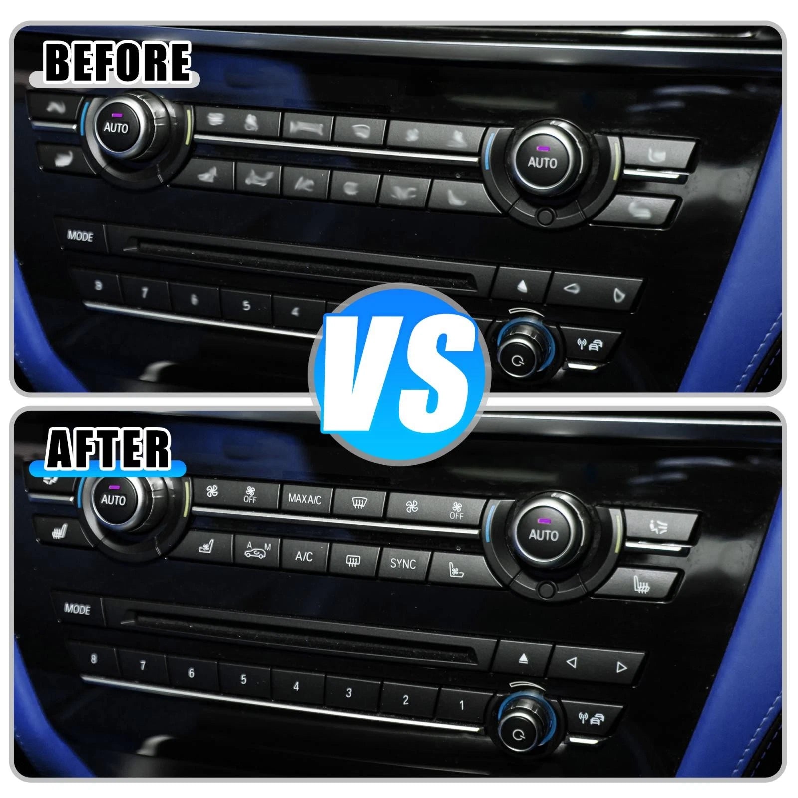 Air Conditioning Control Switch Button Cover for BMW 535i 528i 520i 550i (2011–2016)