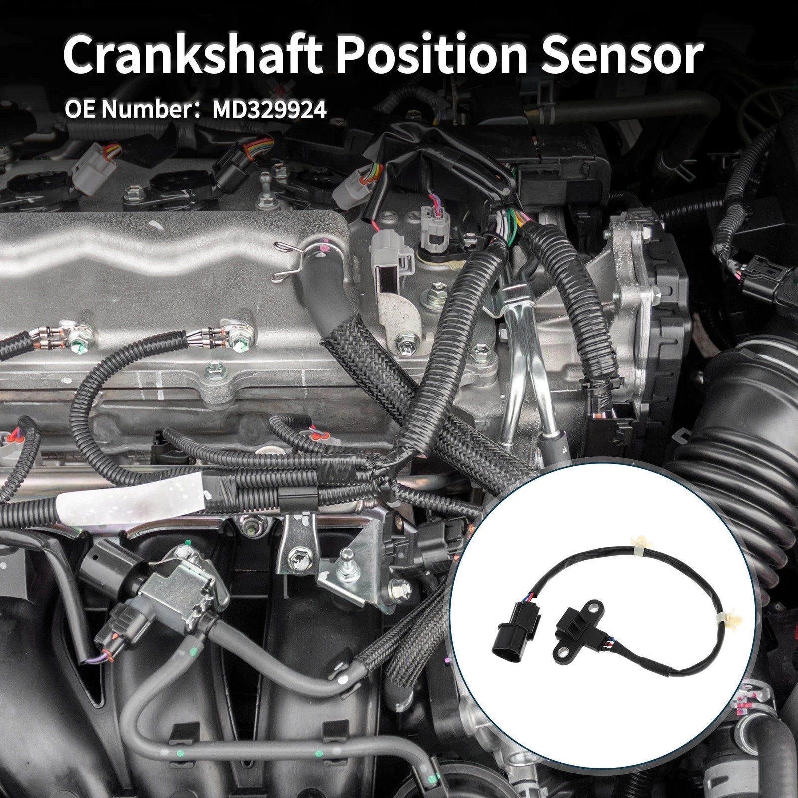 Crankshaft Position Sensor for Mitsubishi Galant 2.4 (1999–2001) MD329924
