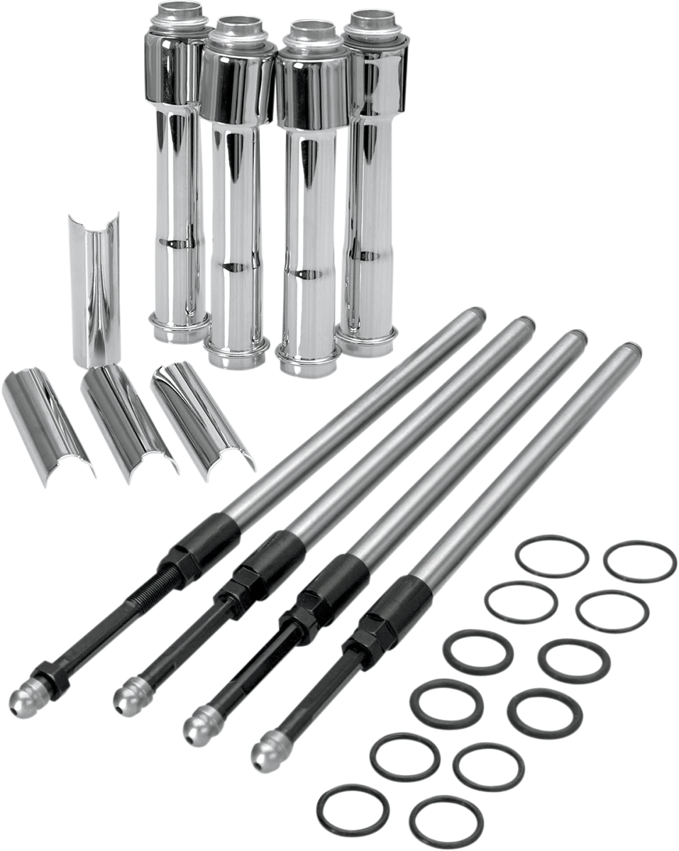 Quickee Pushrod Kit with Chrome Covers for XL (930-0023)